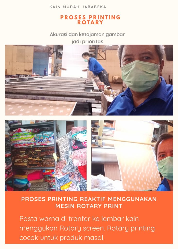 Printing rotary di kain katun 