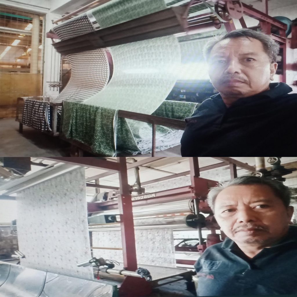 Mesin Calender proses jenis kain katun rayon