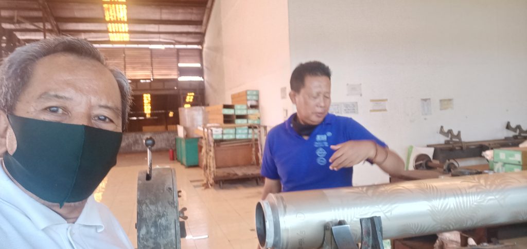 Pasang Endring ke rotary screen