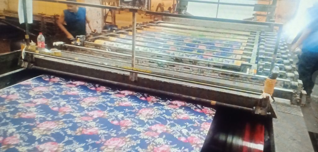 Rotary screen Printing pigment kain katun modal