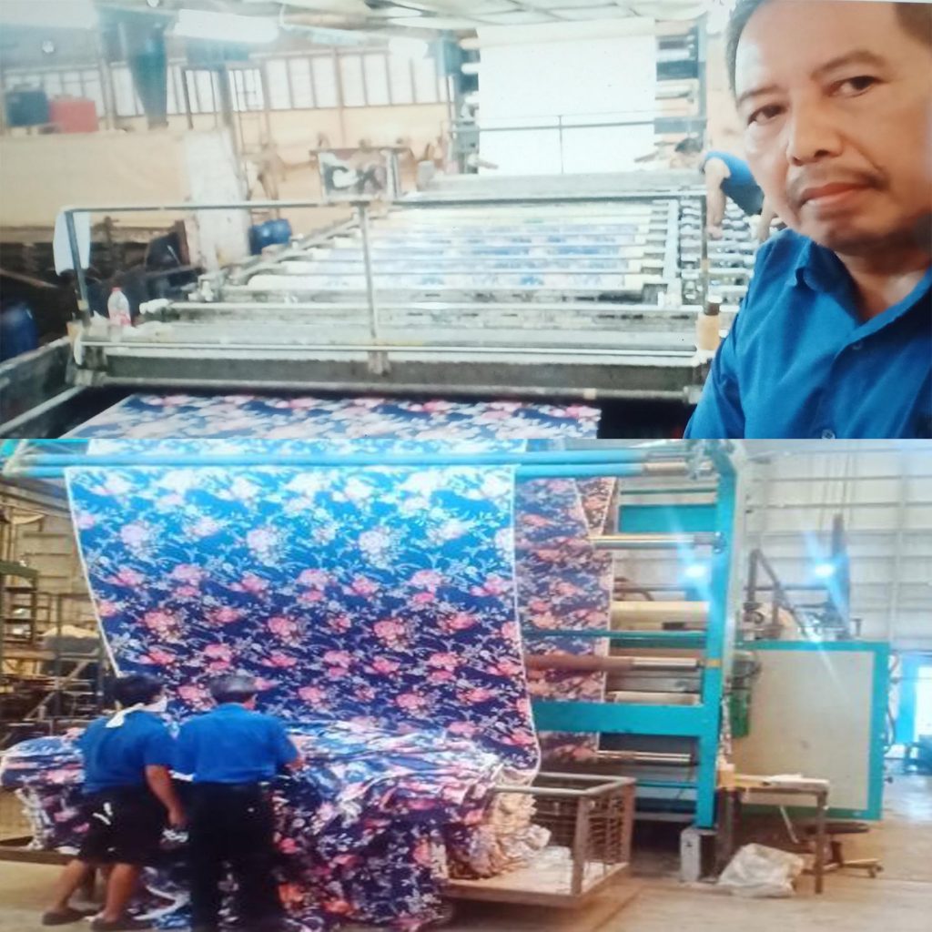 Proses Rotary screen printing