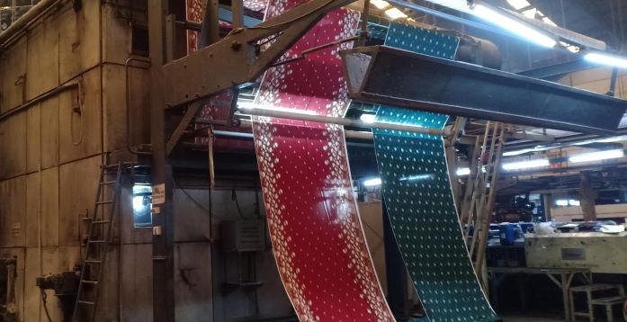 Fiksasi printing reaktif kain rayon menggunakan mesin steamer