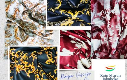 Hasil printing reaktif di Kain Rayon Premium