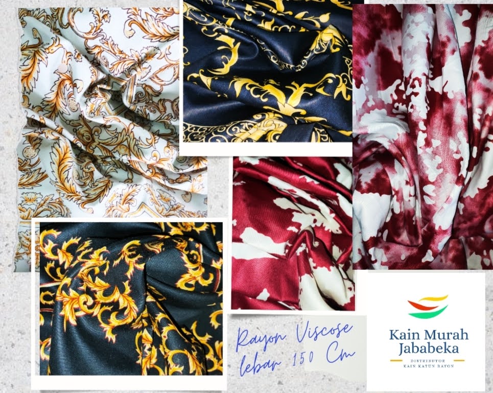 Hasil printing reaktif di Kain Rayon Premium