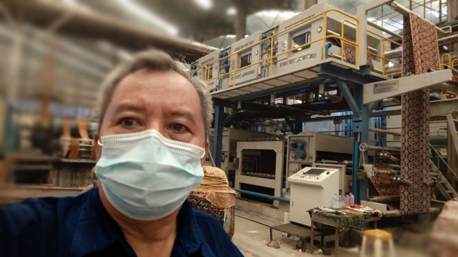 Washing After Printing proses cuci kain rayon premium