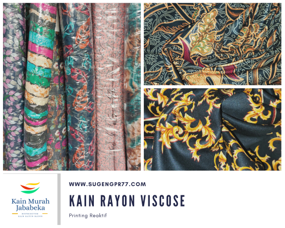 Kain Rayon Viscose hasil printing proses reaktif