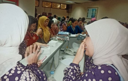 Kunjuangan di acara Bazar Bahan Katun Rayon Viscose Termurah