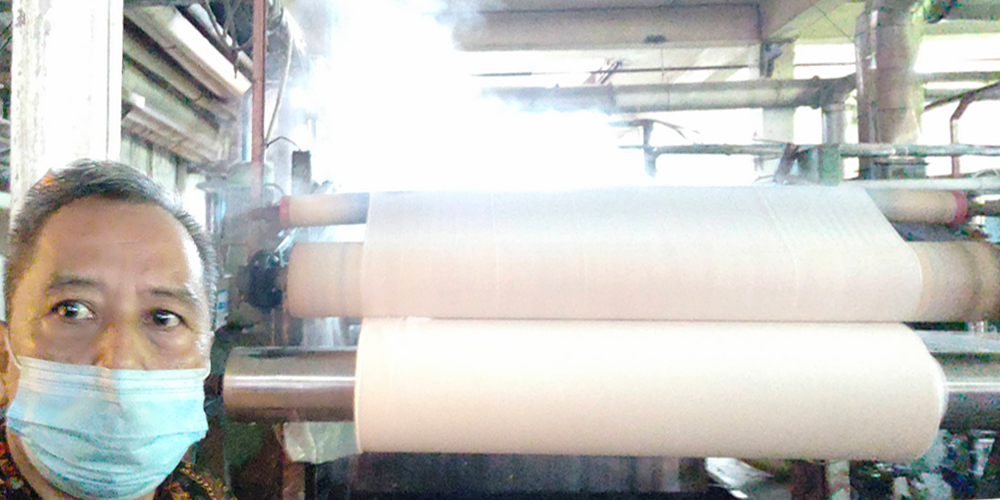 Proses Singeing & Desizing pada kain Rayon Viscose menggunakan mesing Osthoff Senge